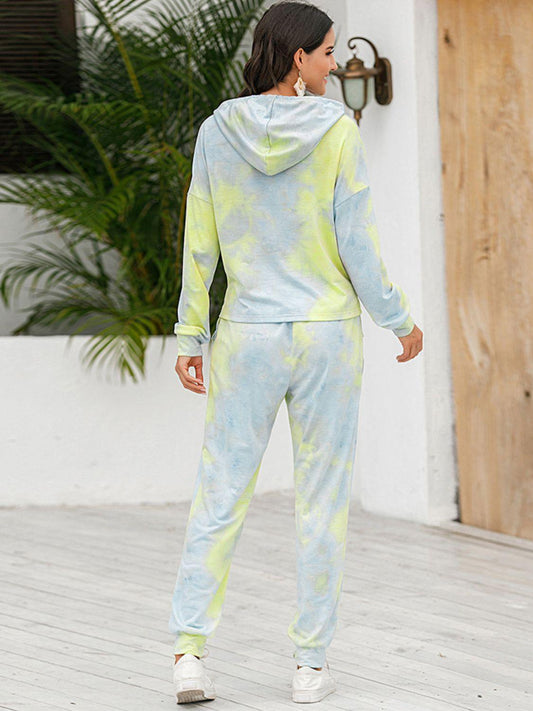 Tie-Dye Hoodie and Pants Set - Flyclothing LLC