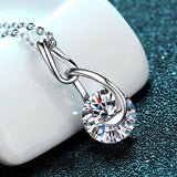 2 Carat Moissanite 925 Sterling Silver Necklace - Flyclothing LLC