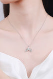 Moissanite Fishtail Pendant 925 Sterling Silver Necklace - Flyclothing LLC