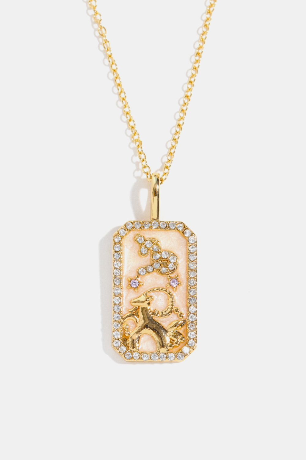 Rhinestone Constellation Pendant Copper Necklace - Flyclothing LLC