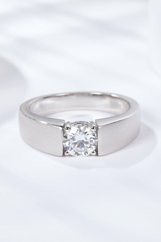 925 Sterling Silver I Carat Moissanite Ring - Flyclothing LLC