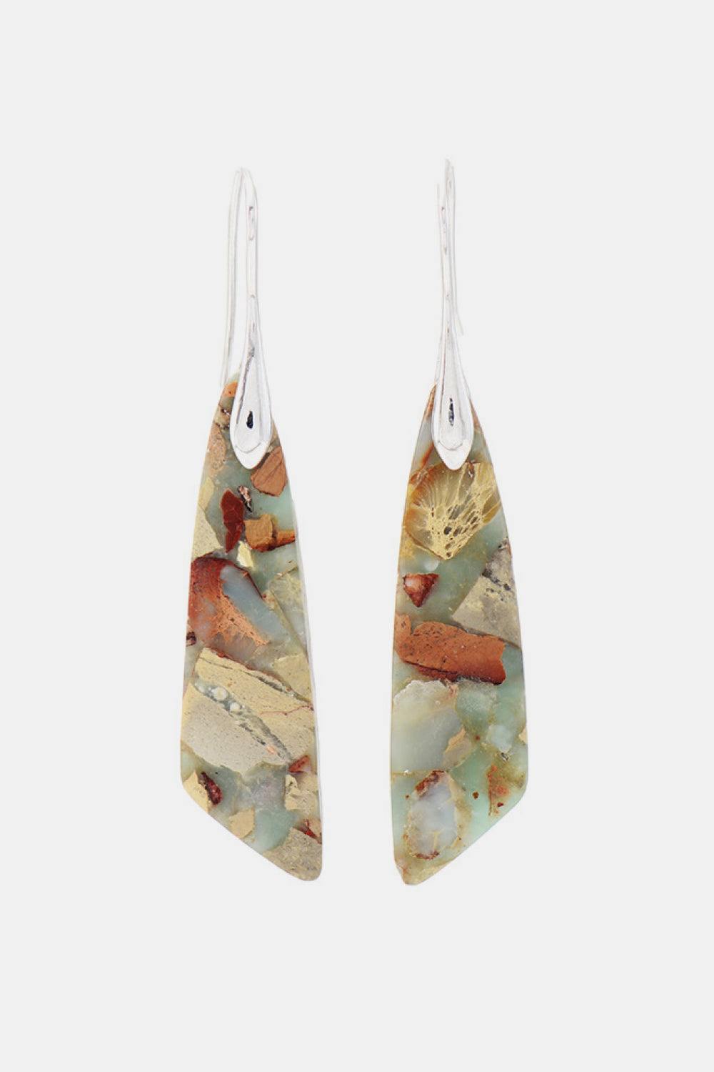 Handmade Natural Stone Dangle Earrings - Flyclothing LLC