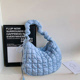 Drawstring Adjustable Strap Quilted Shoulder Bag - Flyclothing LLC