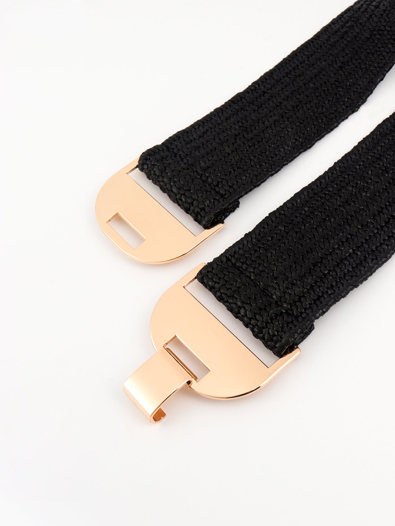 Alloy Buckle Elastic Belt - Trendsi