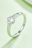 Moissanite 925 Sterling Silver Solitaire Ring - Flyclothing LLC