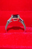 2 Carat Black Moissanite Platinum-Plated Ring - Flyclothing LLC