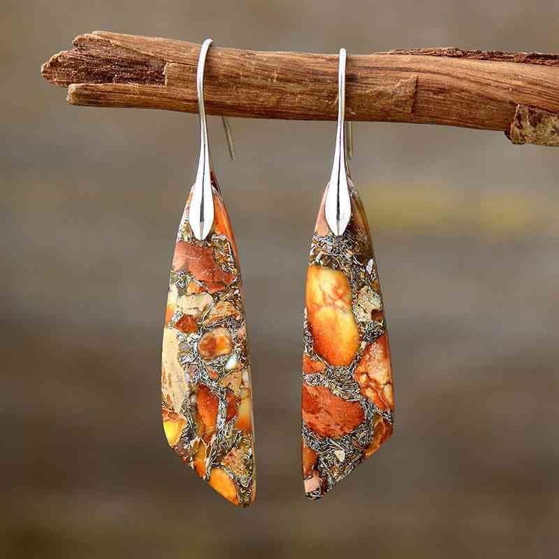 Gold-Plated Copper Dangle Earrings - Flyclothing LLC