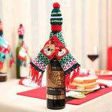 Christmas Hat and Scarf Wine Bottle Decoration - Flyclothing LLC