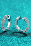 925 Sterling Silver Moissanite Huggie Earrings - Flyclothing LLC