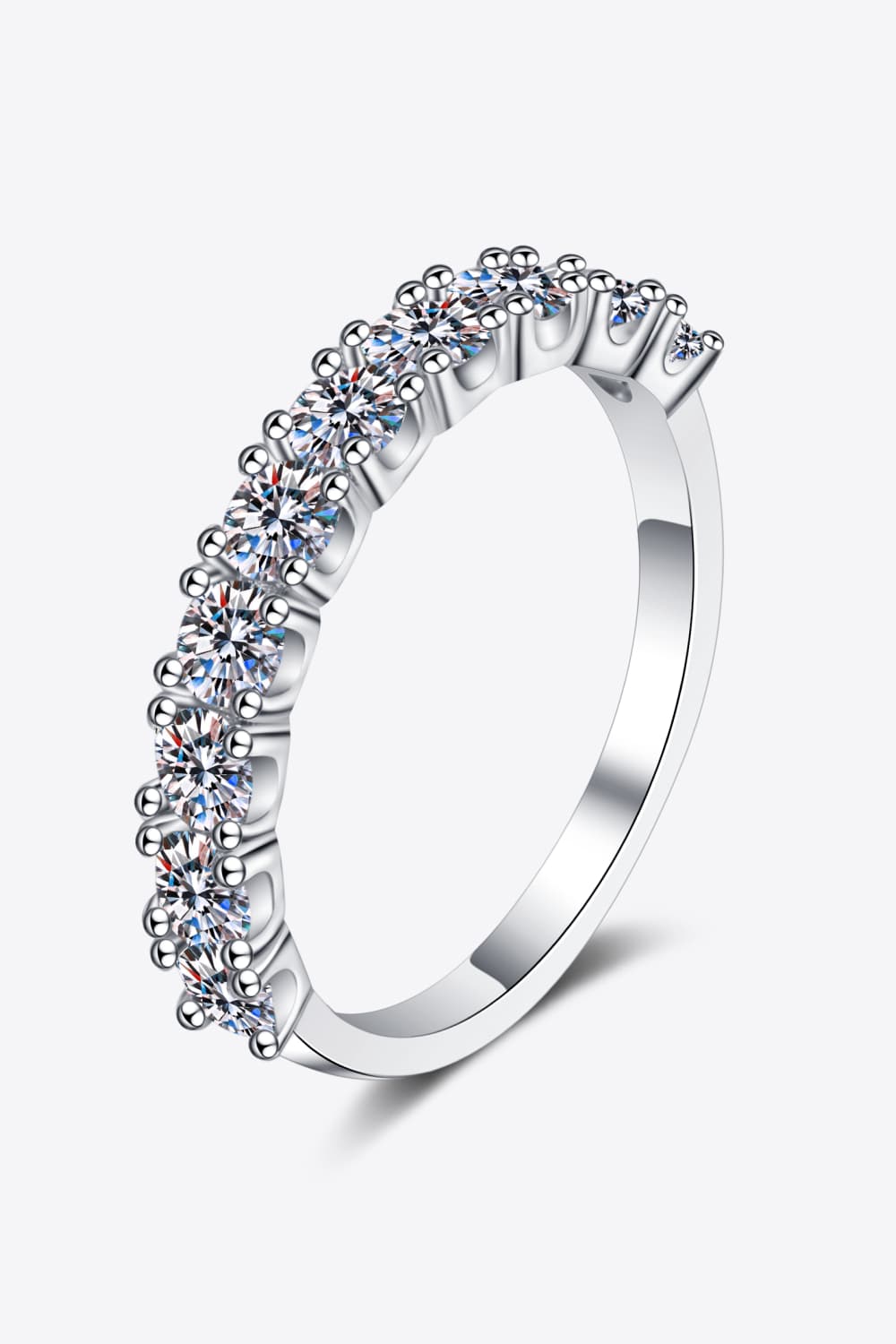 1 Carat Moissanite Half-Eternity Ring - Flyclothing LLC