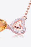 Citrine Heart 925 Sterling Silver Necklace - Flyclothing LLC