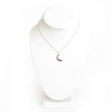 Silverpolished Crescent Moon Necklace - Flyclothing LLC