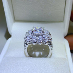 3 Carat Moissanite 925 Sterling Silver Ring - Flyclothing LLC