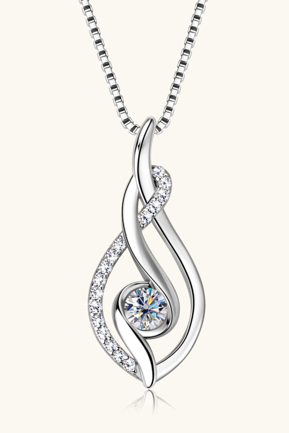 Moissanite 925 Sterling Silver Necklace - Flyclothing LLC