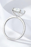 4 Carat Moissanite 4-Prong Side Stone Ring - Flyclothing LLC