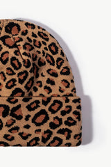 Leopard Pattern Cuffed Beanie - Trendsi