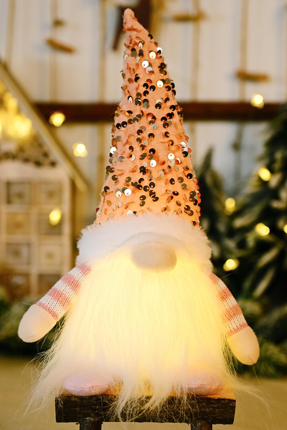 3-Pack Sequined Light-Up Christmas Gnomes - Flyclothing LLC