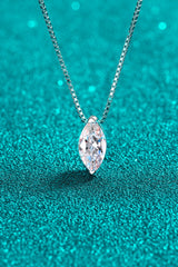 1 Carat Moissanite 925 Sterling Silver Necklace - Flyclothing LLC