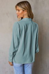 Gathered Detail Puff Sleeve Shirt - Flyclothing LLC