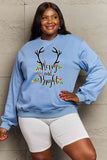 Simply Love Full Size MERRY AND BRIGHT Graphic Sweatshirt - Flyclothing LLC