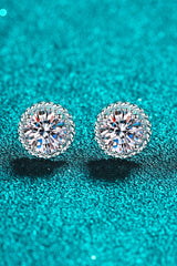 2 Carat Moissanite 925 Sterling Silver Stud Earrings - Flyclothing LLC