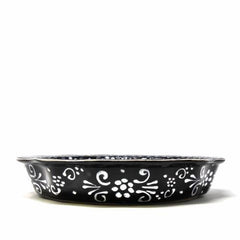 Encantada Handmade Pottery Serving Dish, Black & White - Flyclothing LLC