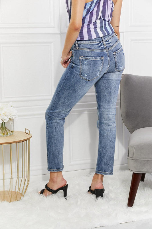 Kancan Full Size Amara High Rise Slim Straight Jeans - Flyclothing LLC