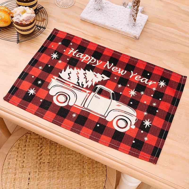 Assorted 2-Piece Plaid Placemats - Trendsi