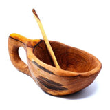 Reclaimed Olive Wood Salt Pot - Kahero Farm - Kenya - Flyclothing LLC