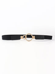 Double Ring Buckle Elastic PU Belt - Flyclothing LLC