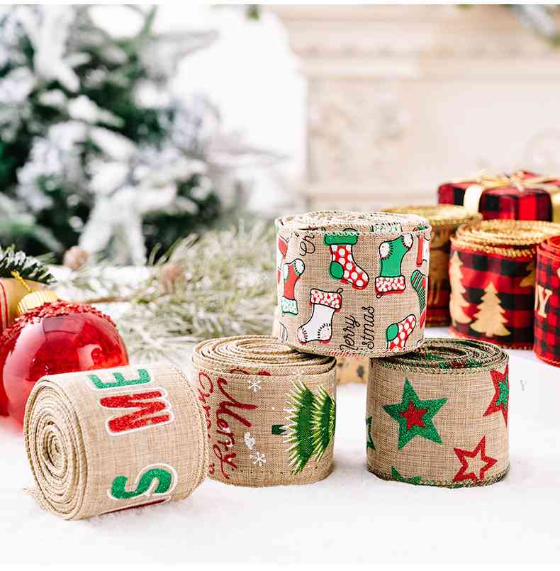 Christmas Polyester Ribbon - Trendsi