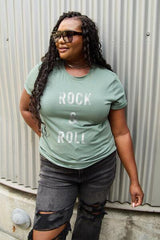 Simply Love Full Size ROCK & ROLL Short Sleeve T-Shirt - Flyclothing LLC