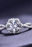 Platinum-Plated Six Prong 1 Carat Moissanite Ring - Flyclothing LLC