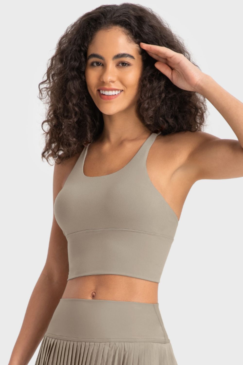 Crisscross Back Ladder Detail Sports Bra - Flyclothing LLC