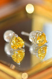 2 Carat Yellow Heart Moissanite Platinum-Plated Earrings - Flyclothing LLC