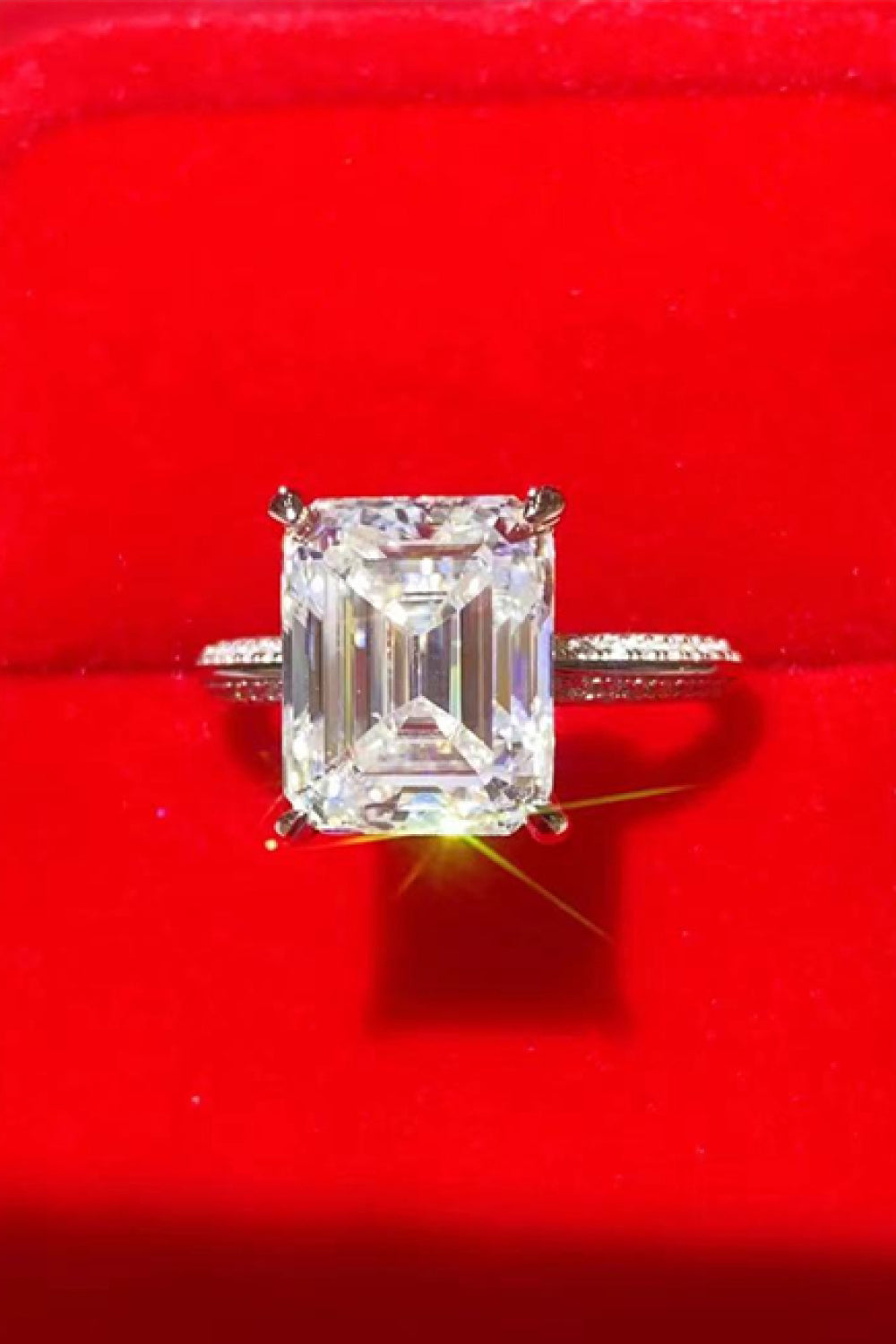 5 Carat Moissanite Platinum-Plated Ring - Flyclothing LLC