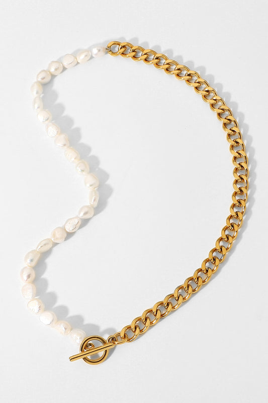 Dream Life Pearl Chunky Chain Necklace - Flyclothing LLC