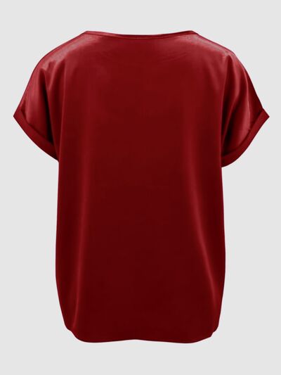 Round Neck Short Sleeve T-Shirt - Flyclothing LLC