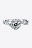 1 Carat Moissanite Crisscross Ring - Flyclothing LLC