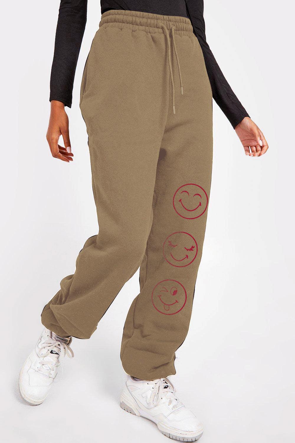 Simply Love Full Size Emoji Graphic Sweatpants - Flyclothing LLC