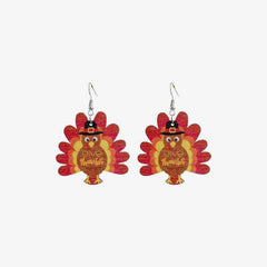 Thanksgiving Turkey Drop Earrings - Trendsi