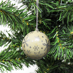 Handpainted Ornaments, Silver Snowflakes - Pack of 3 - Flyclothing LLC