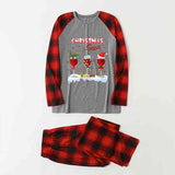 CHRISTMAS SPIRITS Graphic Top and Plaid Pants Set - Flyclothing LLC