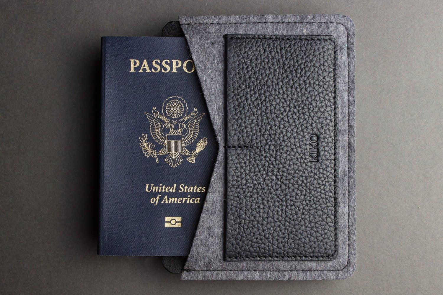 Kiko Leather Passport Holder - Flyclothing LLC