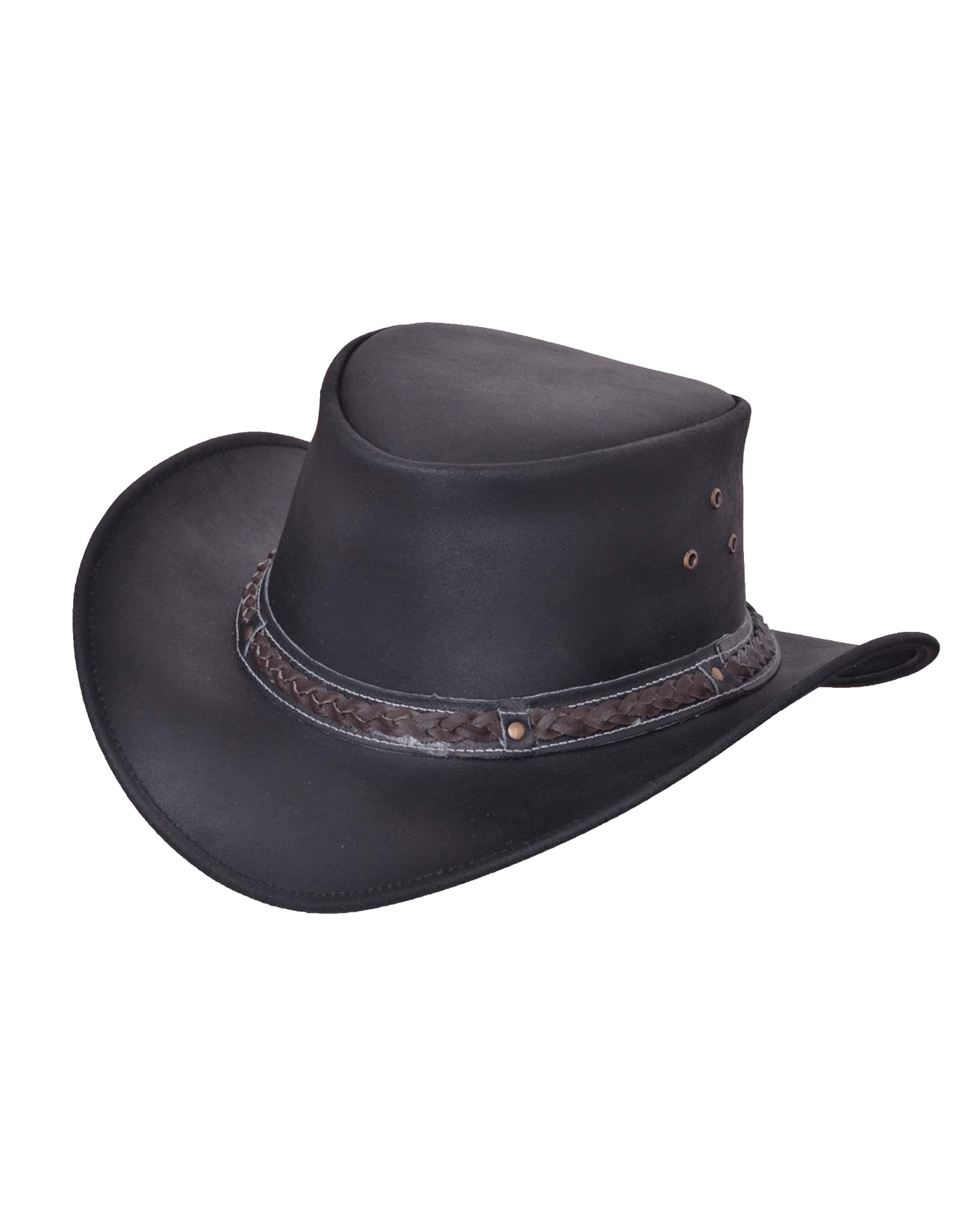 Unik International Mens Premium Leather Cowboy Hat