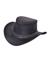 Unik International Mens Premium Leather Cowboy Hat