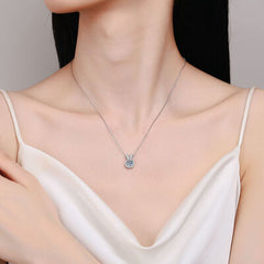 1 Carat Moissanite Rabbit Ears Shape Pendant Necklace - Flyclothing LLC