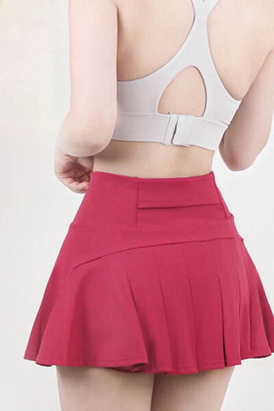 High Waist Pleated Active Skirt - Flyclothing LLC