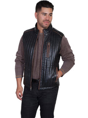 Scully BLACK ITALIAN LAMB MEN'S VEST - Flyclothing LLC