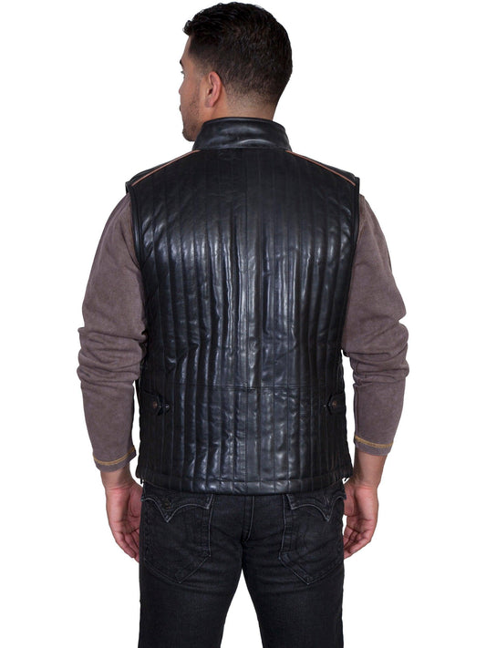 Scully BLACK ITALIAN LAMB MEN'S VEST - Flyclothing LLC